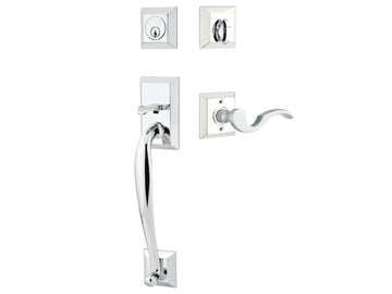 Emtek Franklin Tubular Entry Handleset Polished Chrome US26