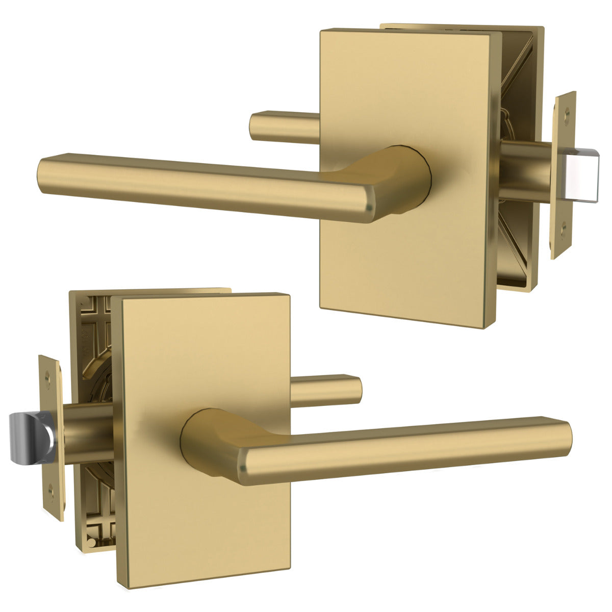 Mega Handles Glamor Lever Satin Brass SB