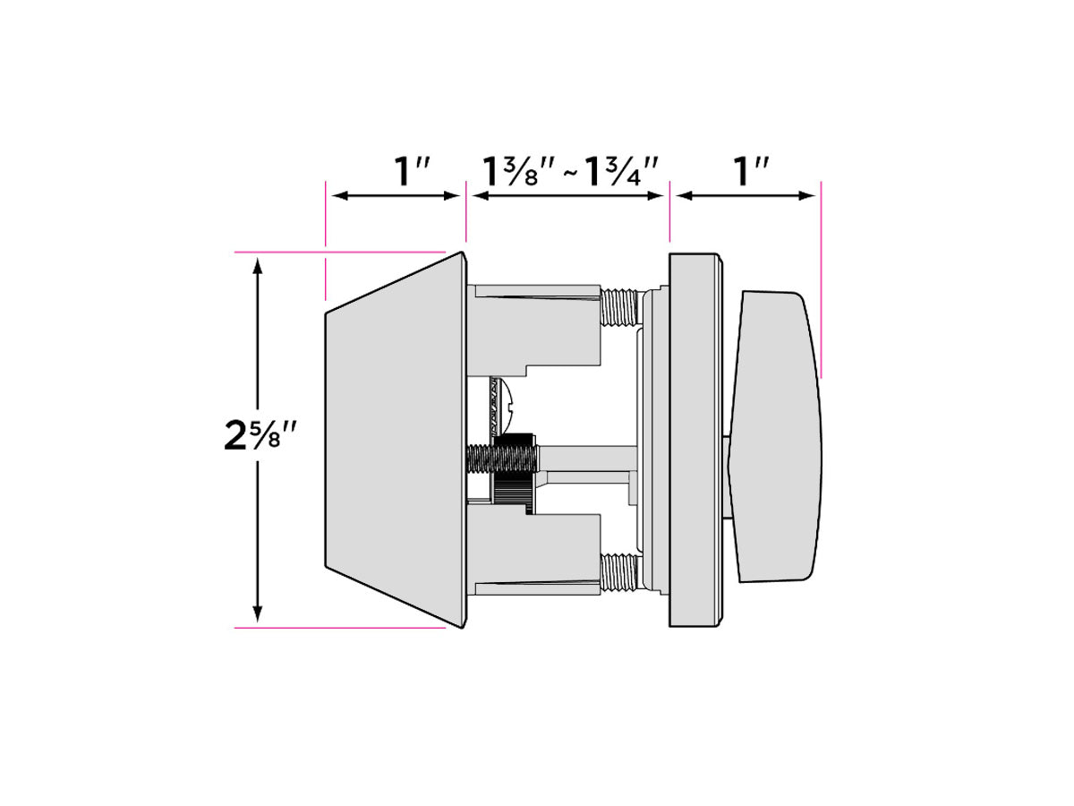 Sure-Loc Grade 2 Deadbolt - Dimensions