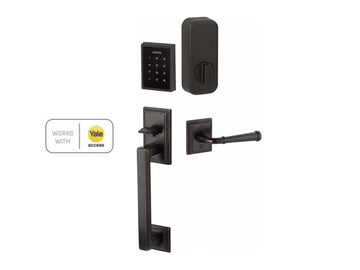 Emtek Hamden EMPowered Motorized Touchscreen SMART Keypad Entry Set