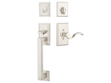 Emtek Hamden Tubular Entry Handleset Satin Nickel US15