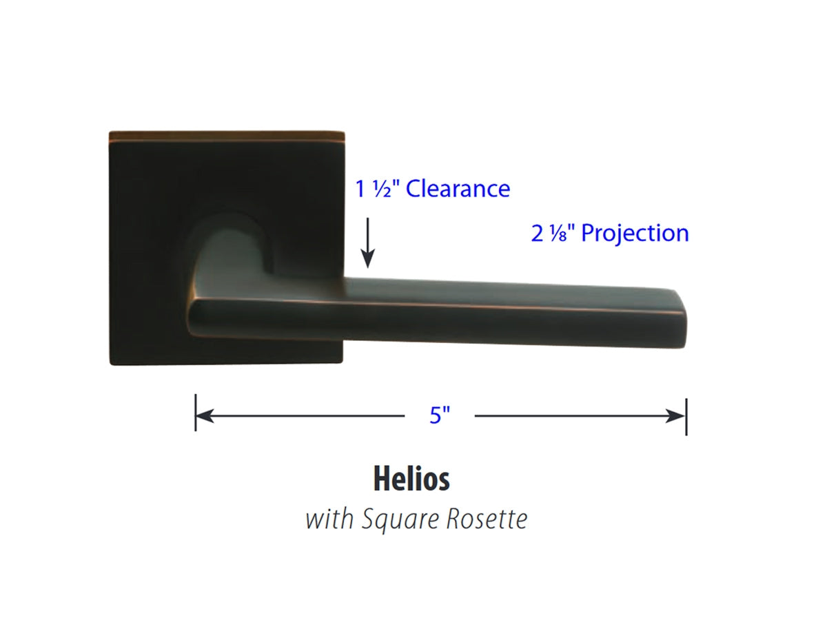 Emtek Helios Brass Lever - Dimensions