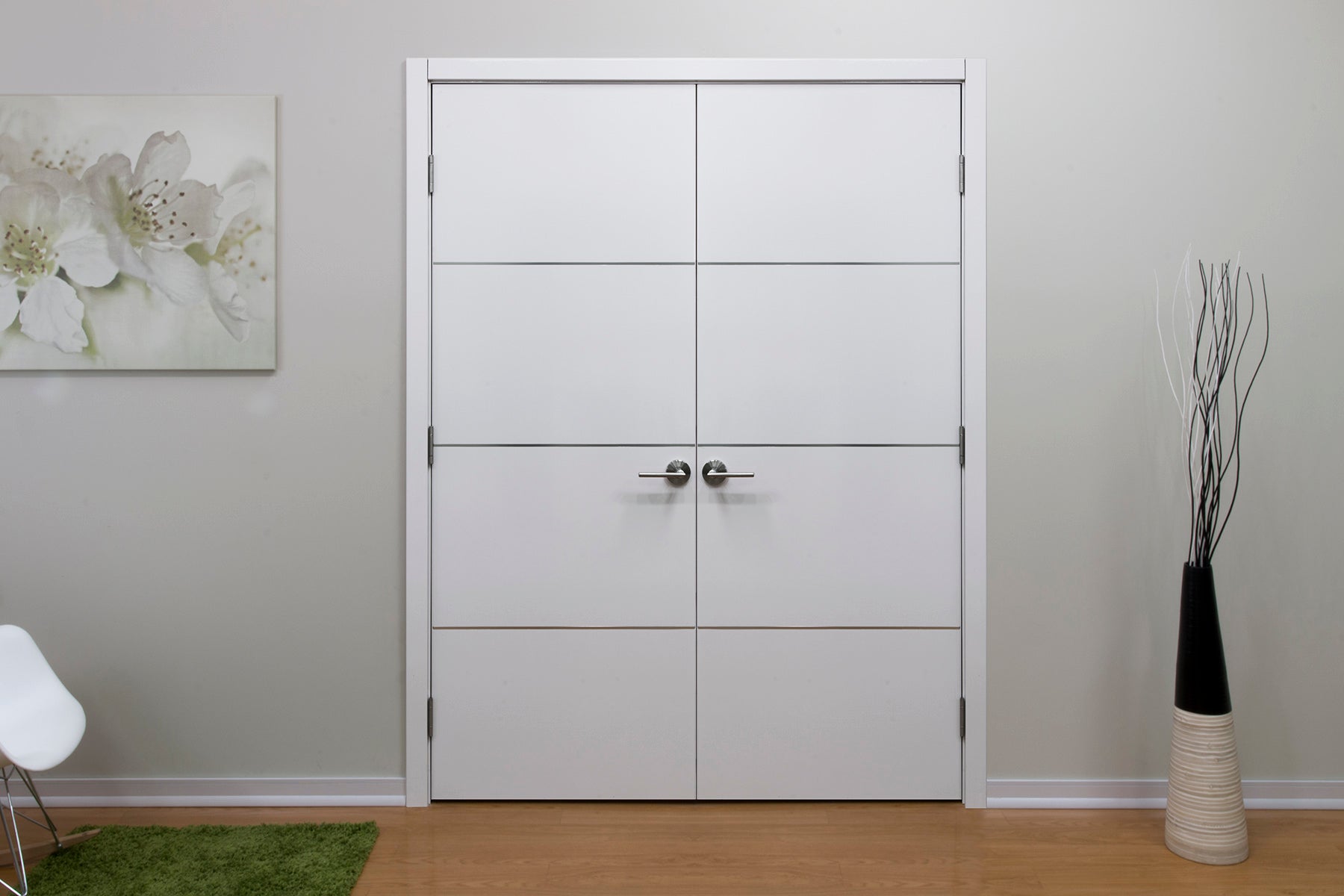 Nova HG-008 White Drawing Laminated Modern Interior Door