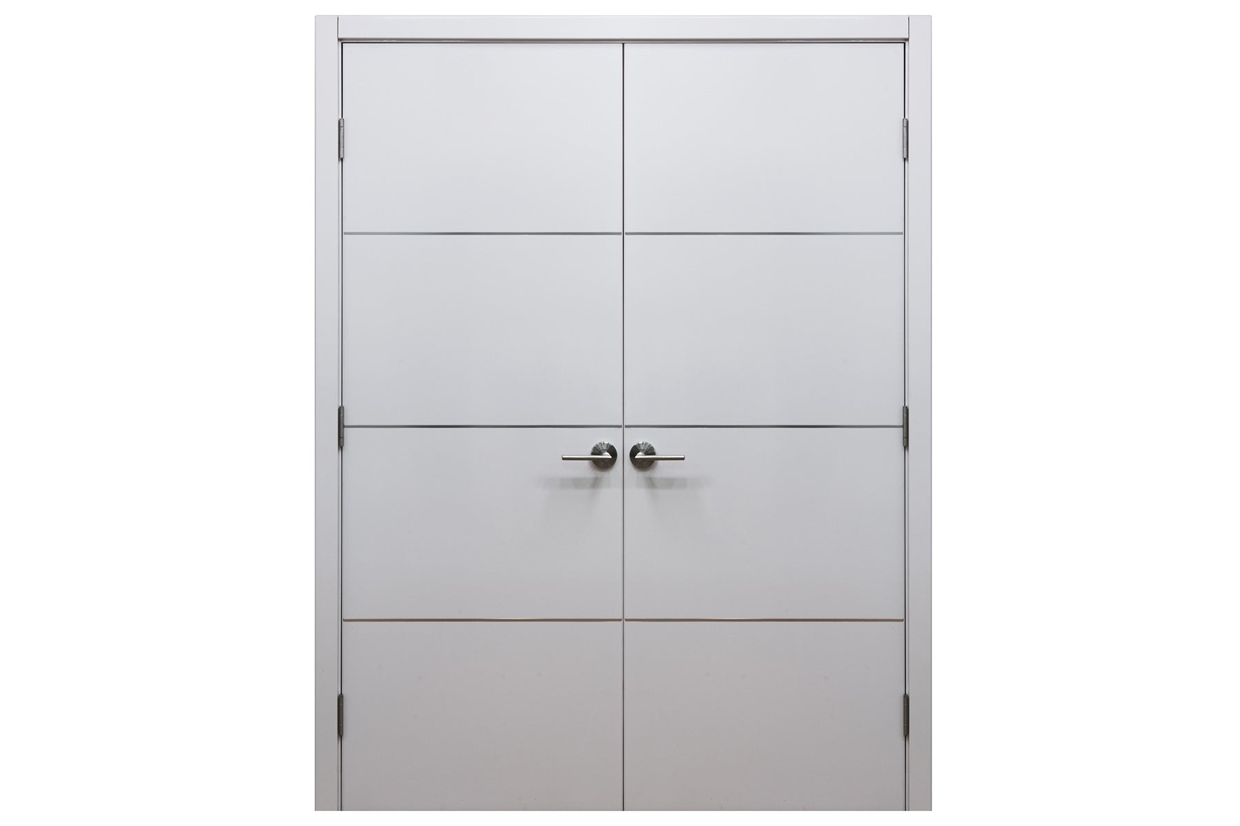 Nova HG-008 White Drawing Laminated Modern Interior Door - Double Door