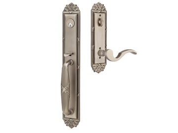 Emtek Imperial Tubular Entry Handleset Pewter US15A