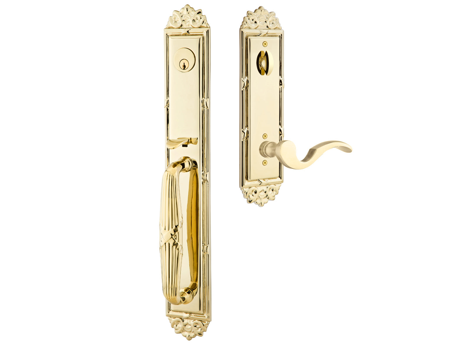 Emtek Imperial Tubular Entry Handleset Polished Brass US3