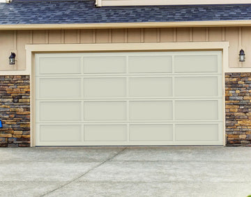 CHI Full-View Aluminum Insulated Modern Garage Doors in Powder Coated Ivory