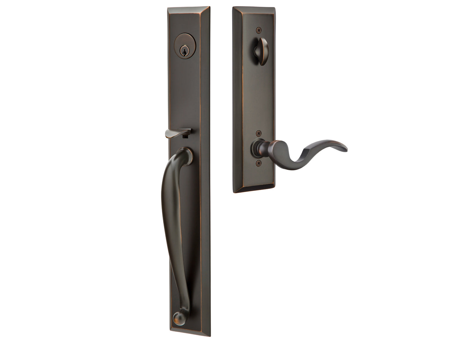 Emtek Jefferson Tubular Entry Handleset Oil Rubbed Bronze US10B