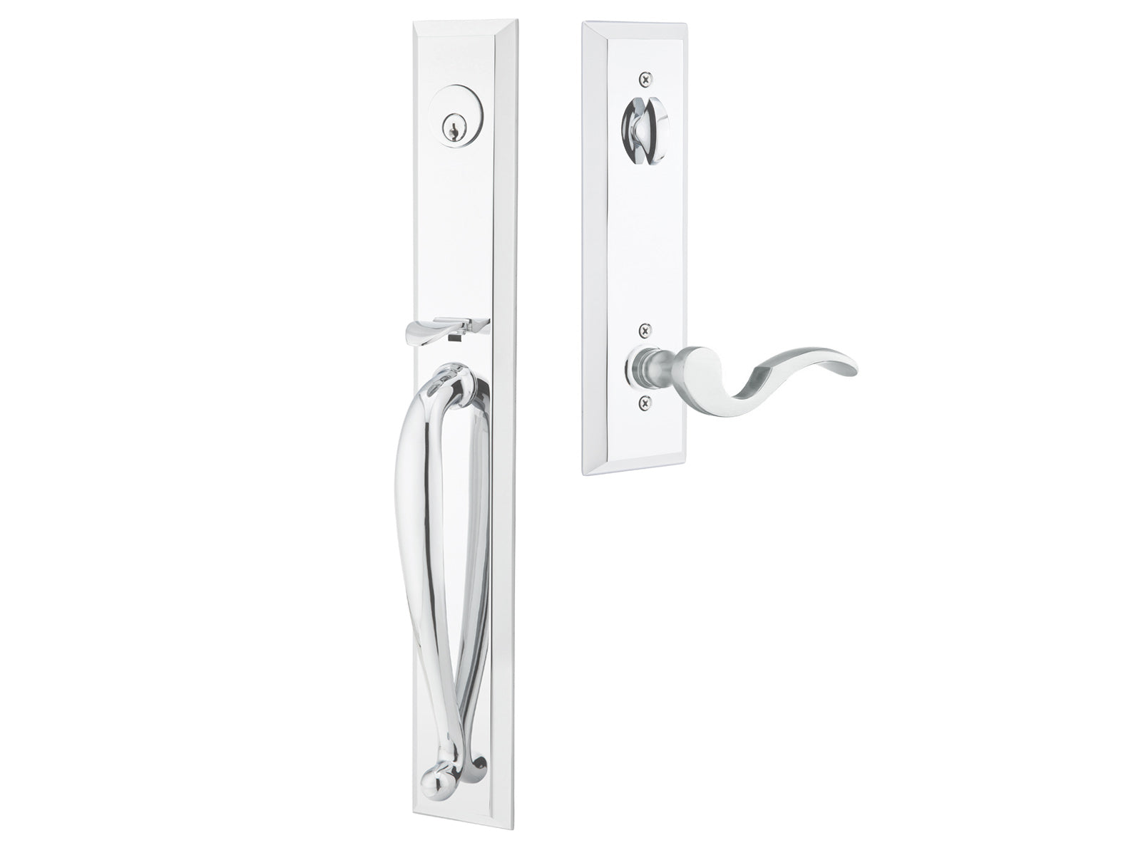 Emtek Jefferson Tubular Entry Handleset Polished Chrome US26