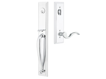 Emtek Jefferson Tubular Entry Handleset Polished Chrome US26