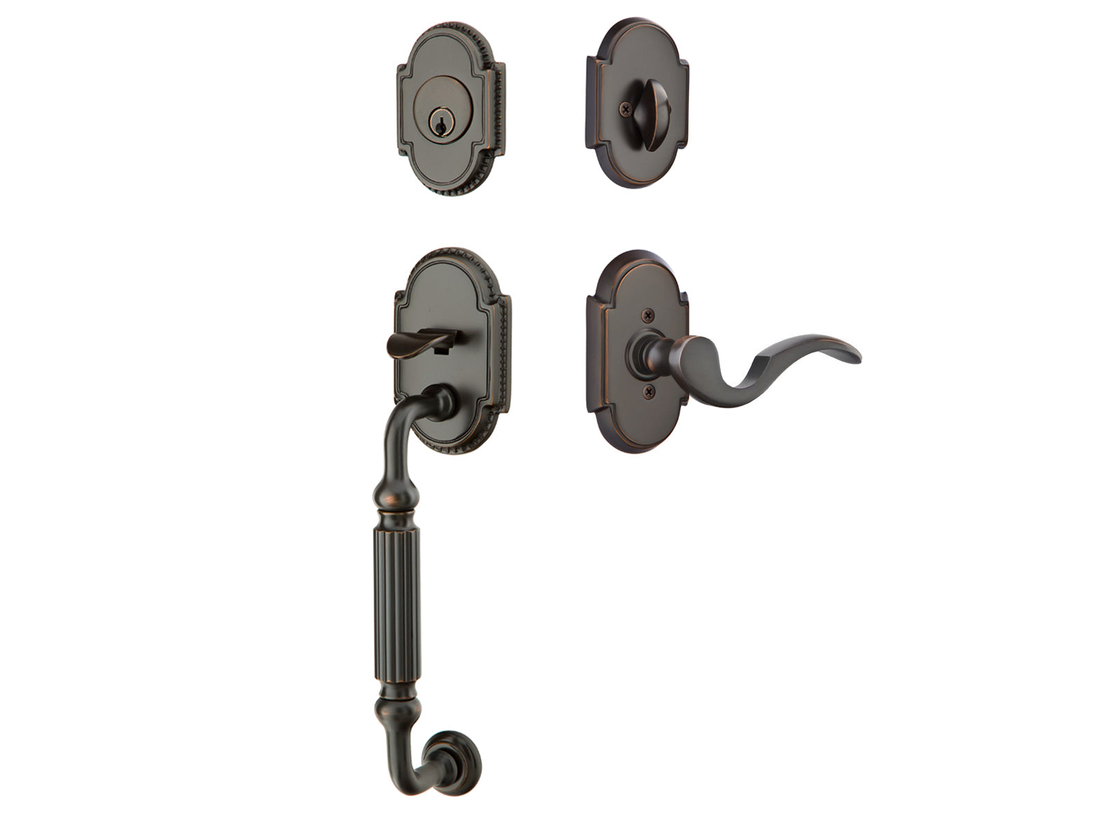 Emtek Knoxville Tubular Entry Handleset Oil Rubbed Bronze US10B