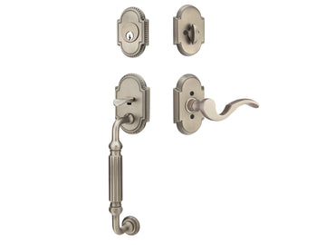 Emtek Knoxville Tubular Entry Handleset Pewter US15A