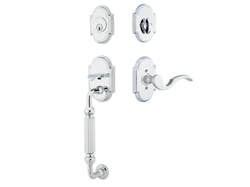 Emtek Knoxville Tubular Entry Handleset Polished Chrome US26
