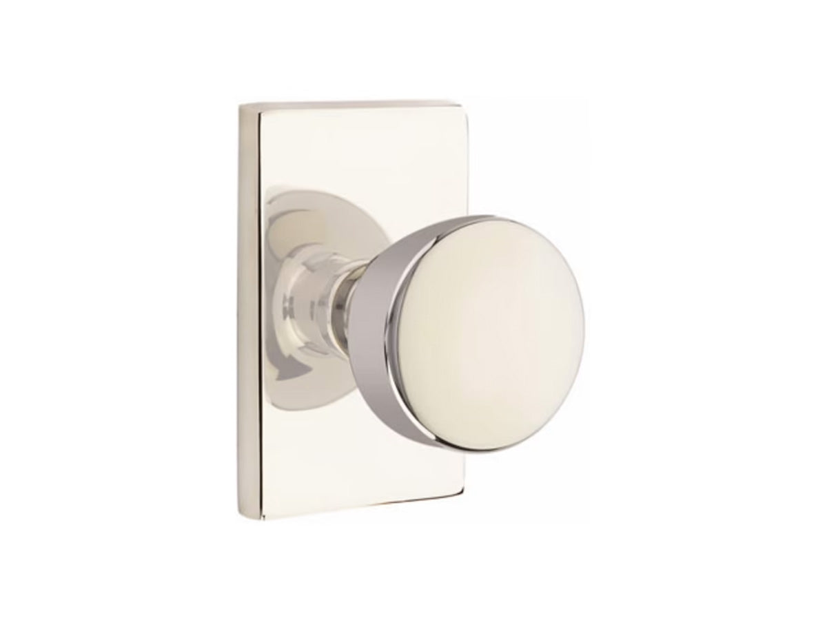 Emtek Laurent Brass Knob - Polished Nickel US14