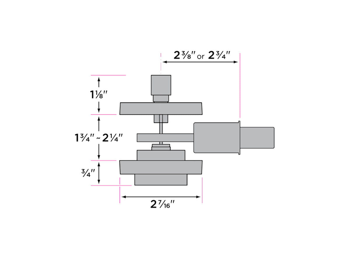 Sure-Loc Logan Deadbolt - Dimensions