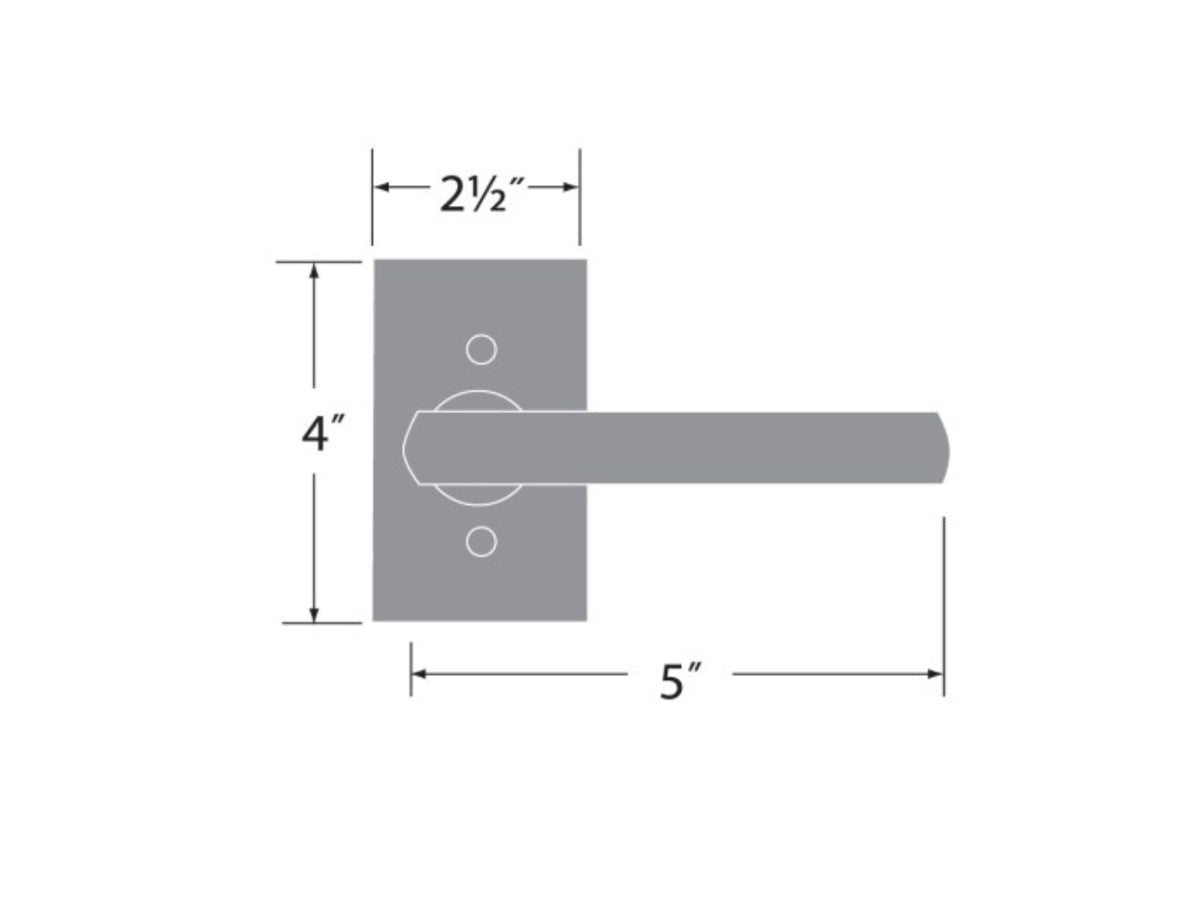 Sure-Loc Logan Interior Door Lever - Dimensions