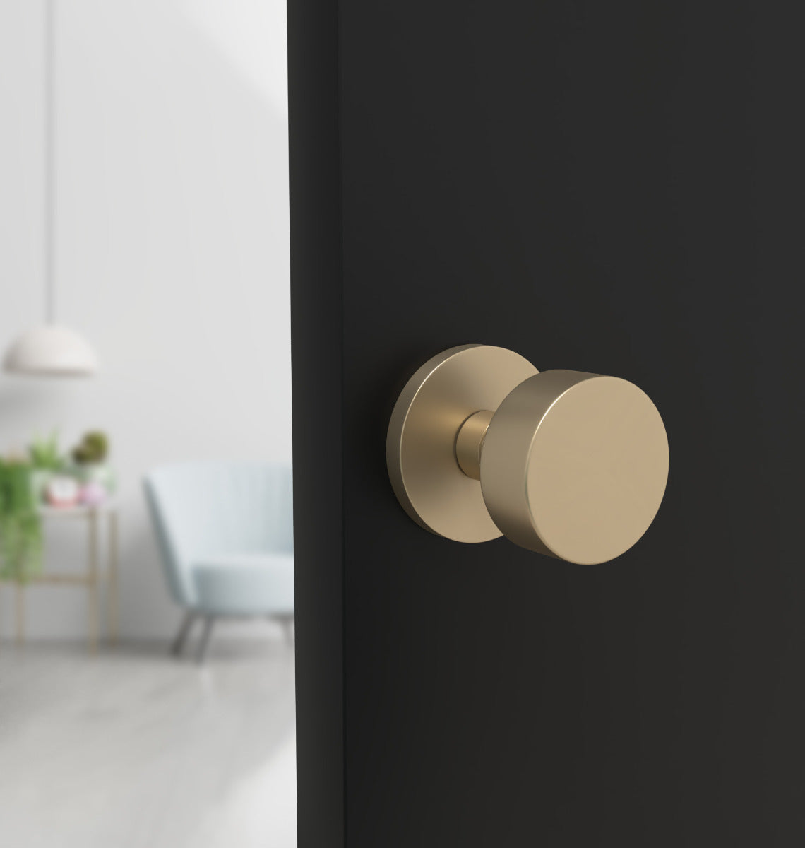 Mega Handles Buena Knob Satin Brass SB