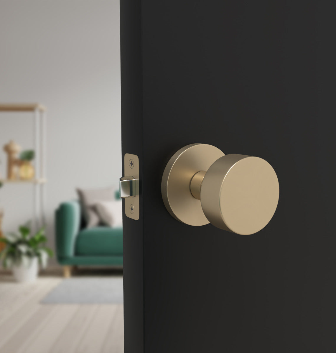 Mega Handles Buena Knob Satin Brass SB