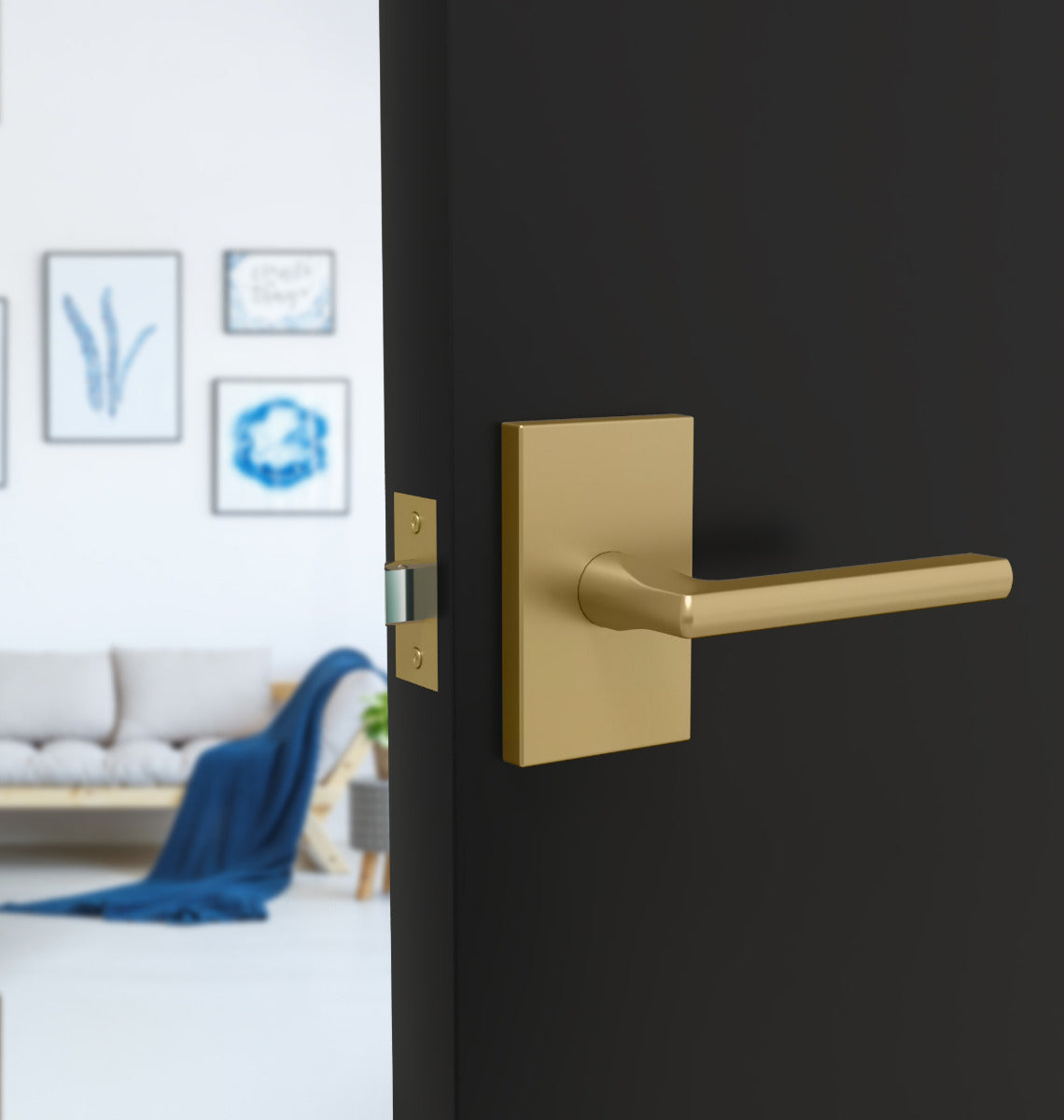 Mega Handles Glamor Lever Satin Brass SB