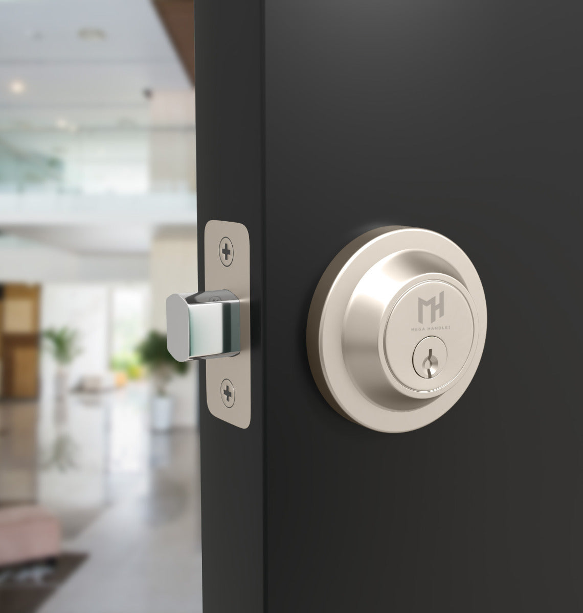 Mega Handles Raegen Deadbolt Satin Nickel SN