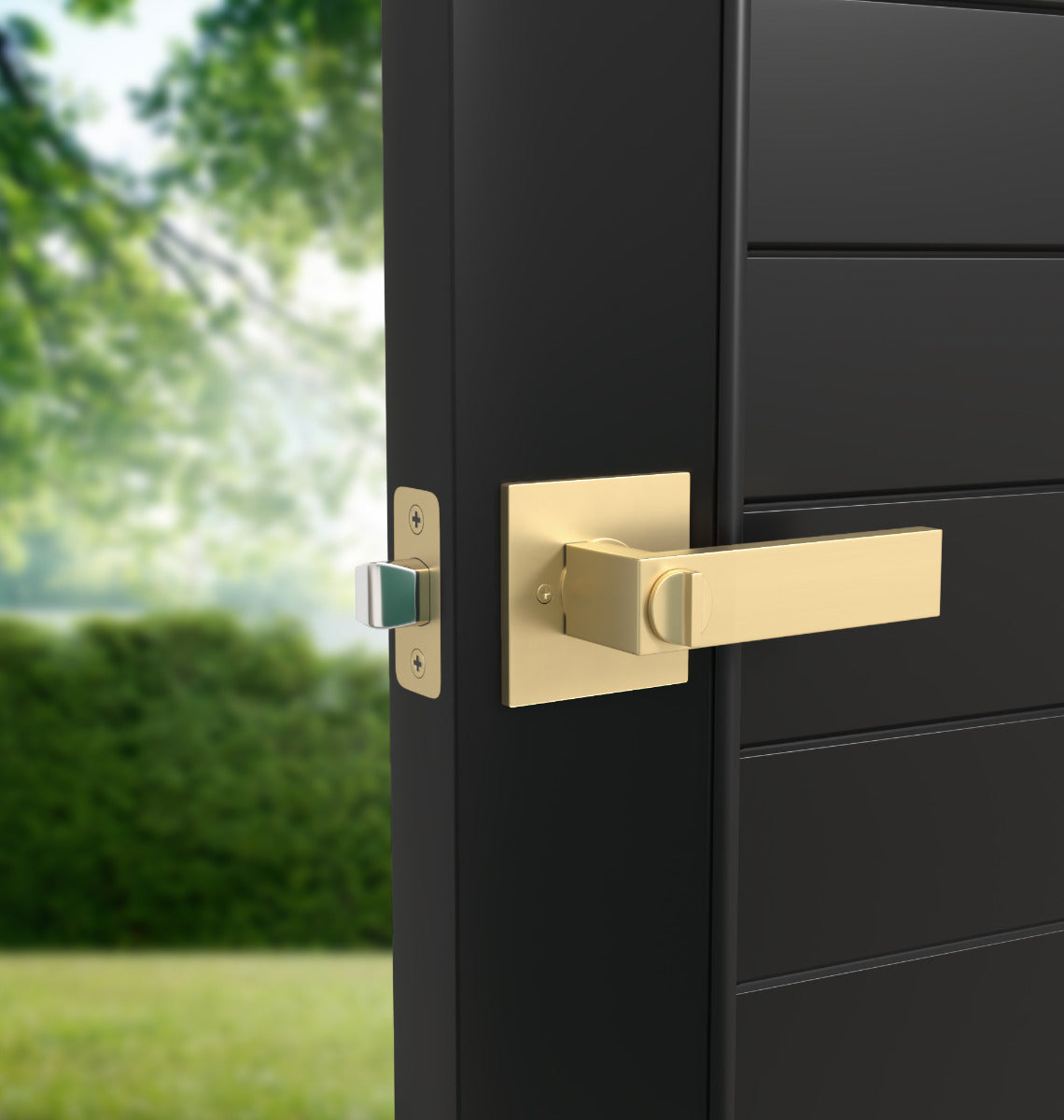 Mega Handles Robell Single Tubular Entry Handleset Short Satin Brass SB