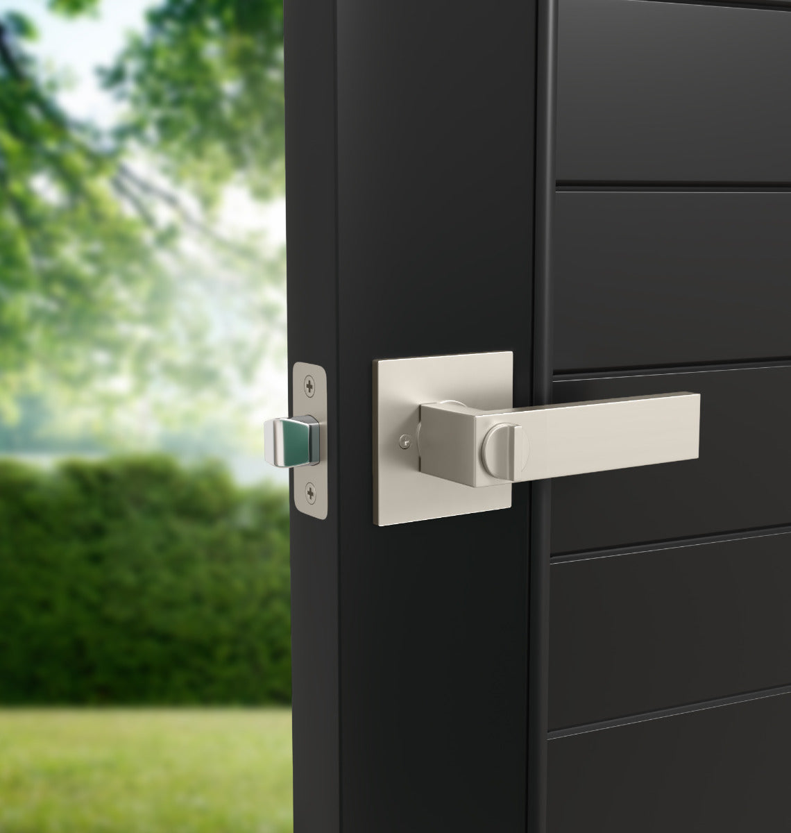Mega Handles Robell Single Tubular Entry Handleset Short Satin Nickel SN