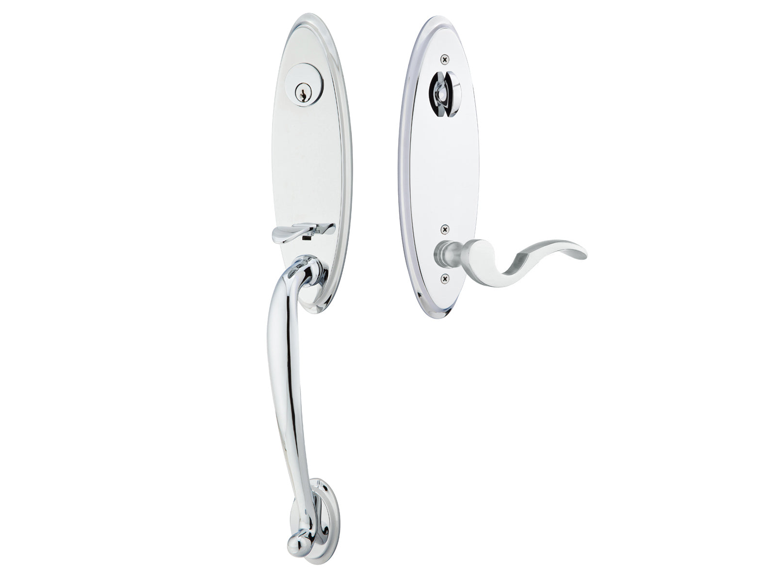 Emtek Marietta Tubular Entry Handleset Polished Chrome US26
