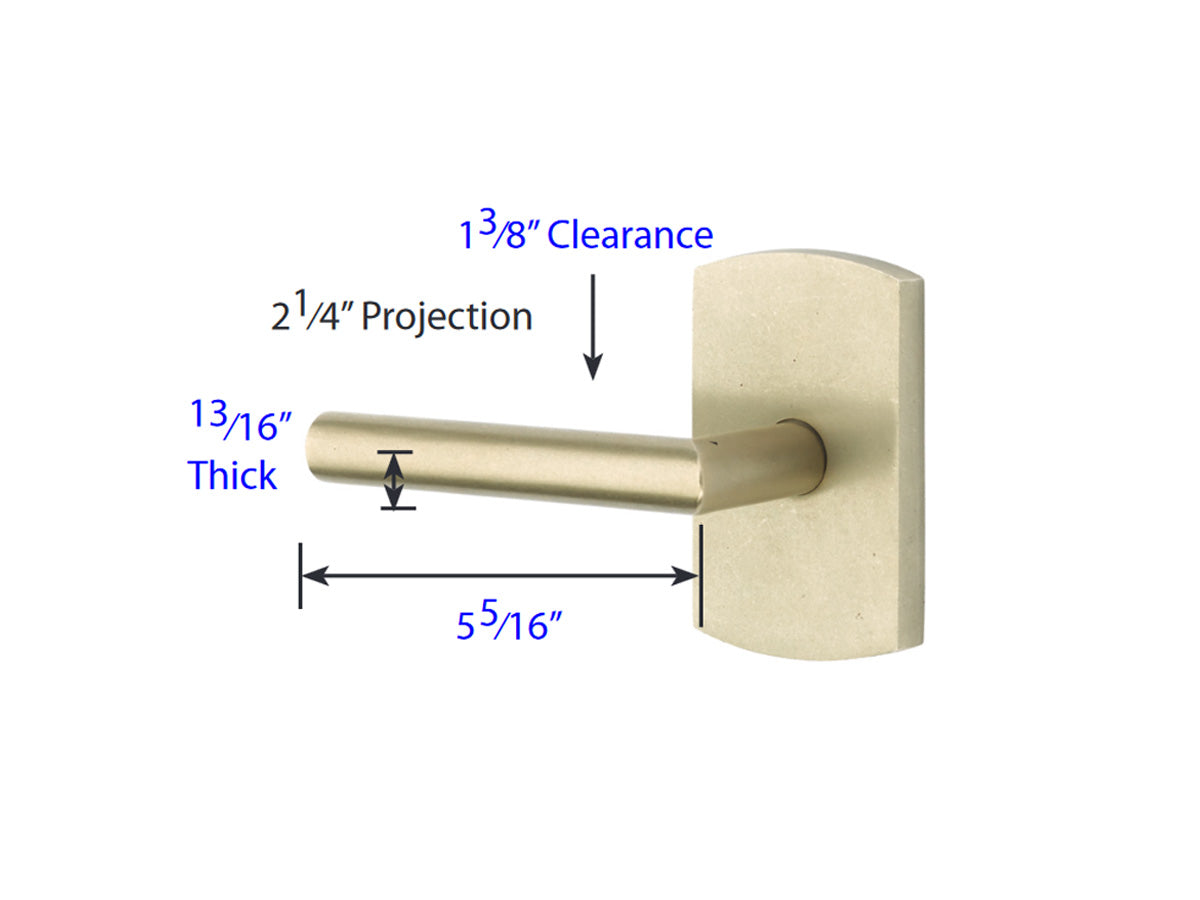 Emtek Mariposa Sandcast Bronze Lever - Dimensions
