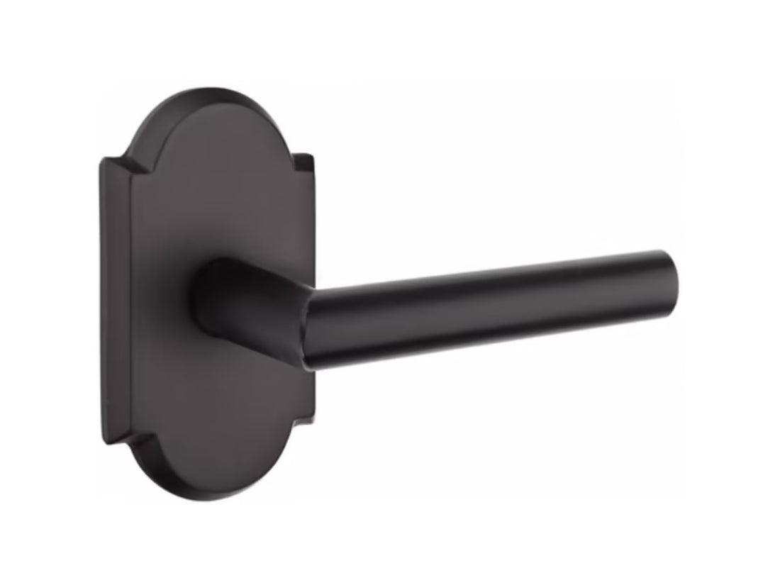 Emtek Mariposa Sandcast Bronze Lever - Flat Black FB