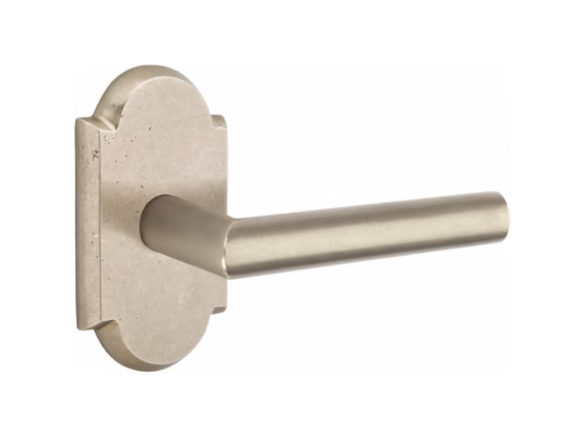 Emtek Mariposa Sandcast Bronze Lever - Tumbled White Bronze TWB