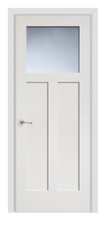 Masonite Artisan 1 Lite Craftsman Over 2 Panel Wood Interior Door (2612)