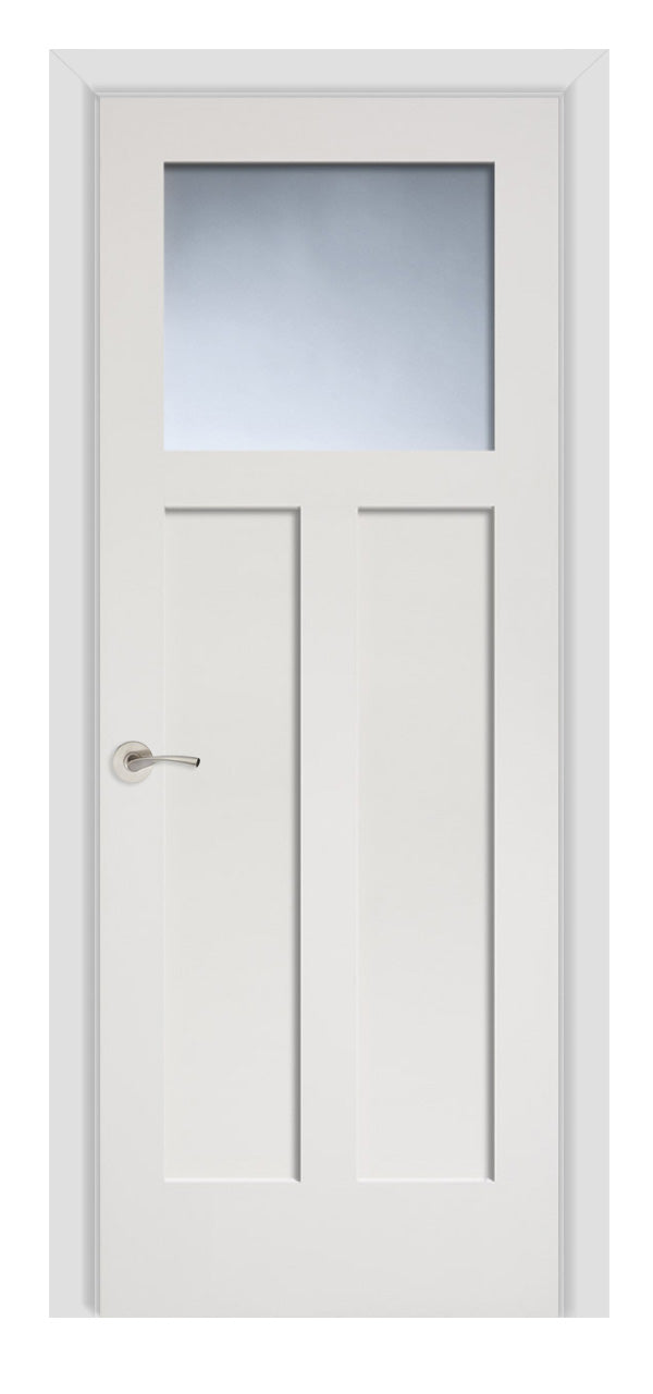 Masonite Artisan 1 Lite Craftsman Over 2 Panel Wood Interior Door (2612)