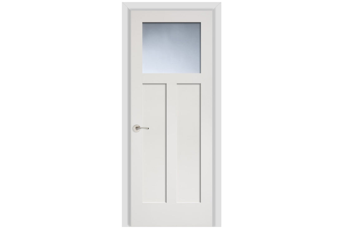 Masonite Artisan 1 Lite Craftsman Over 2 Panel Wood Interior Door (2612) - Single Door