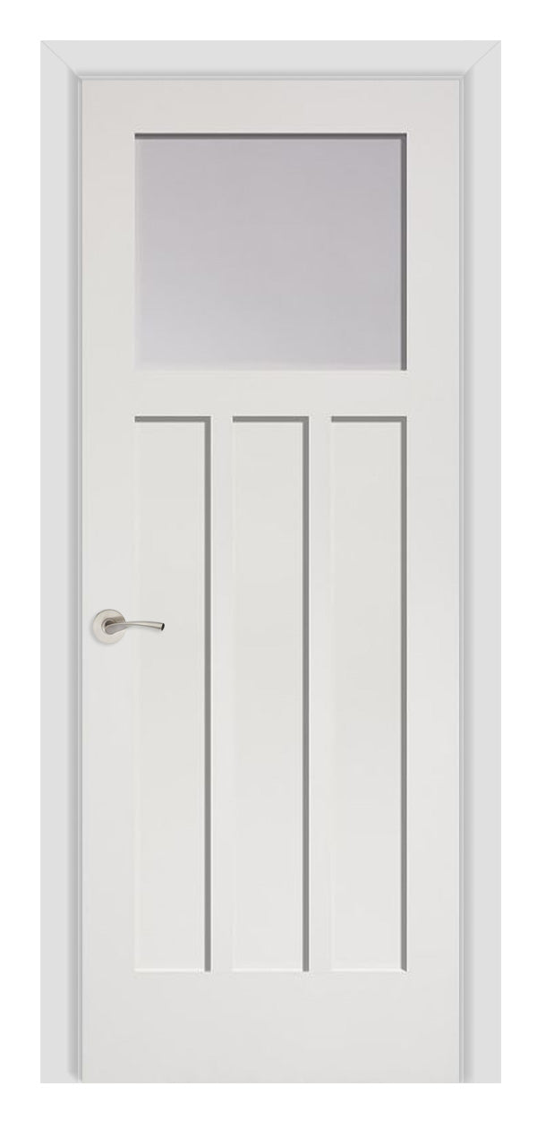 Masonite Artisan 1 Lite Craftsman Over 3 Panel Wood Interior Door (2613)