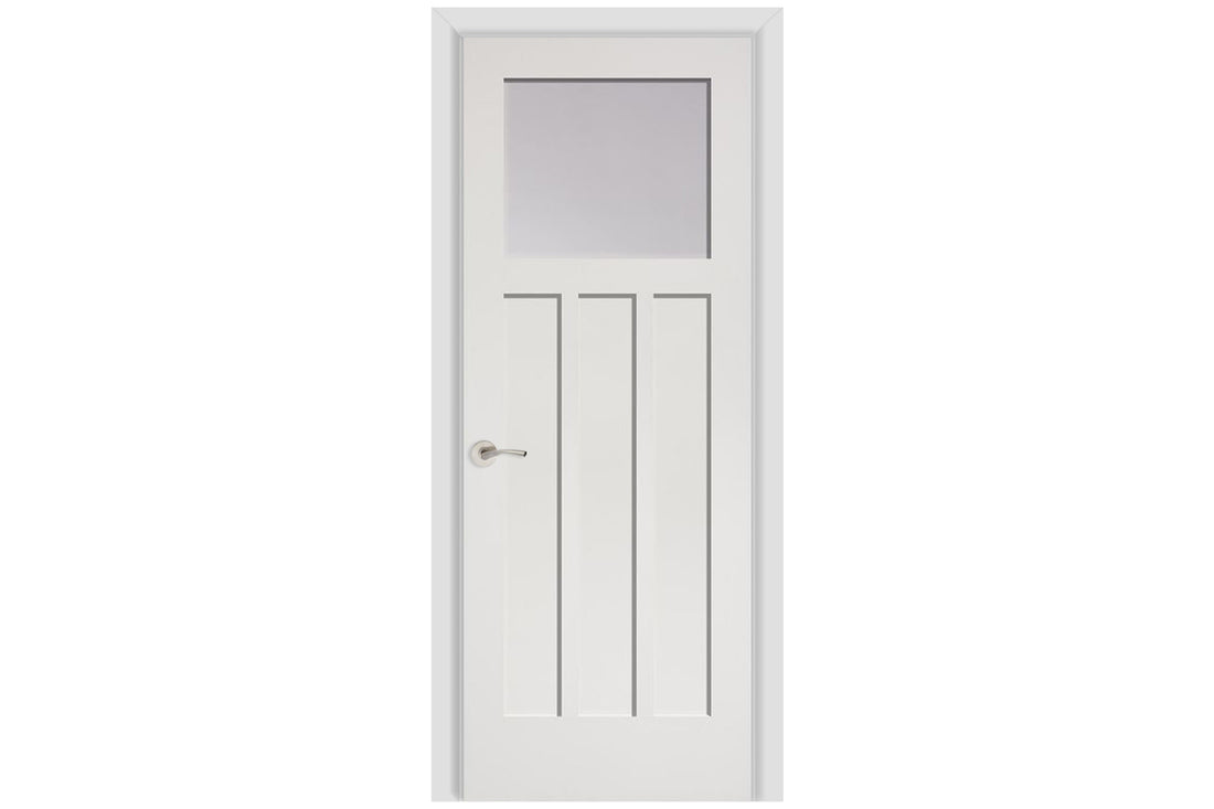 Masonite Artisan 1 Lite Craftsman Over 3 Panel Wood Interior Door (2613) - Single Door
