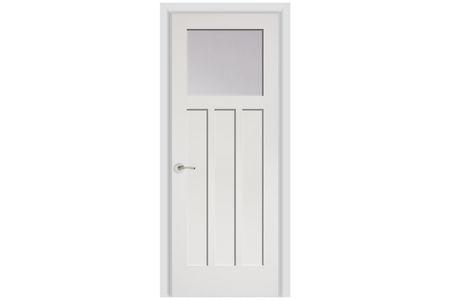 Masonite Artisan 1 Lite Craftsman Over 3 Panel Wood Interior Door (2613) - Single Door