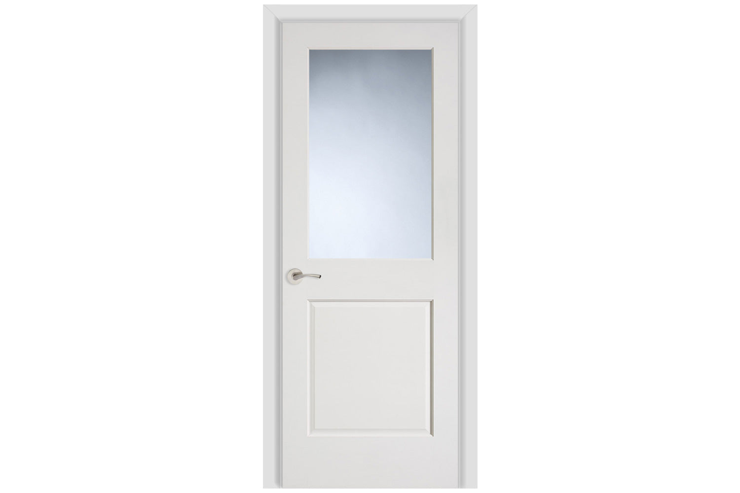 Masonite Artisan 1 Lite Over 1 Panel Wood Interior Door (2081) - Single Door