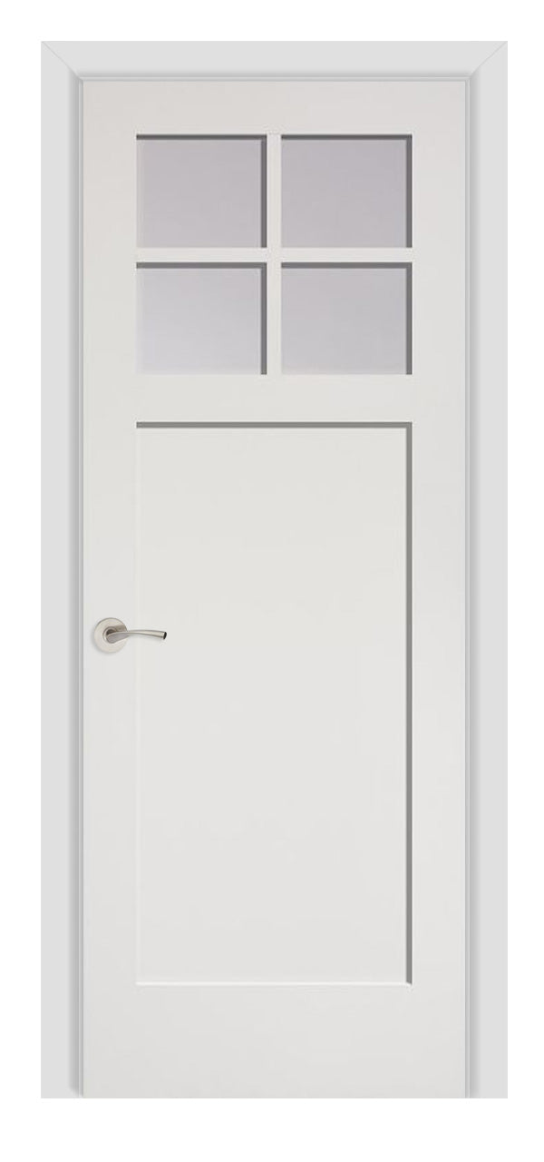Masonite Artisan 4 Lite Craftsman Over 1 Panel Wood Interior Door (2641)