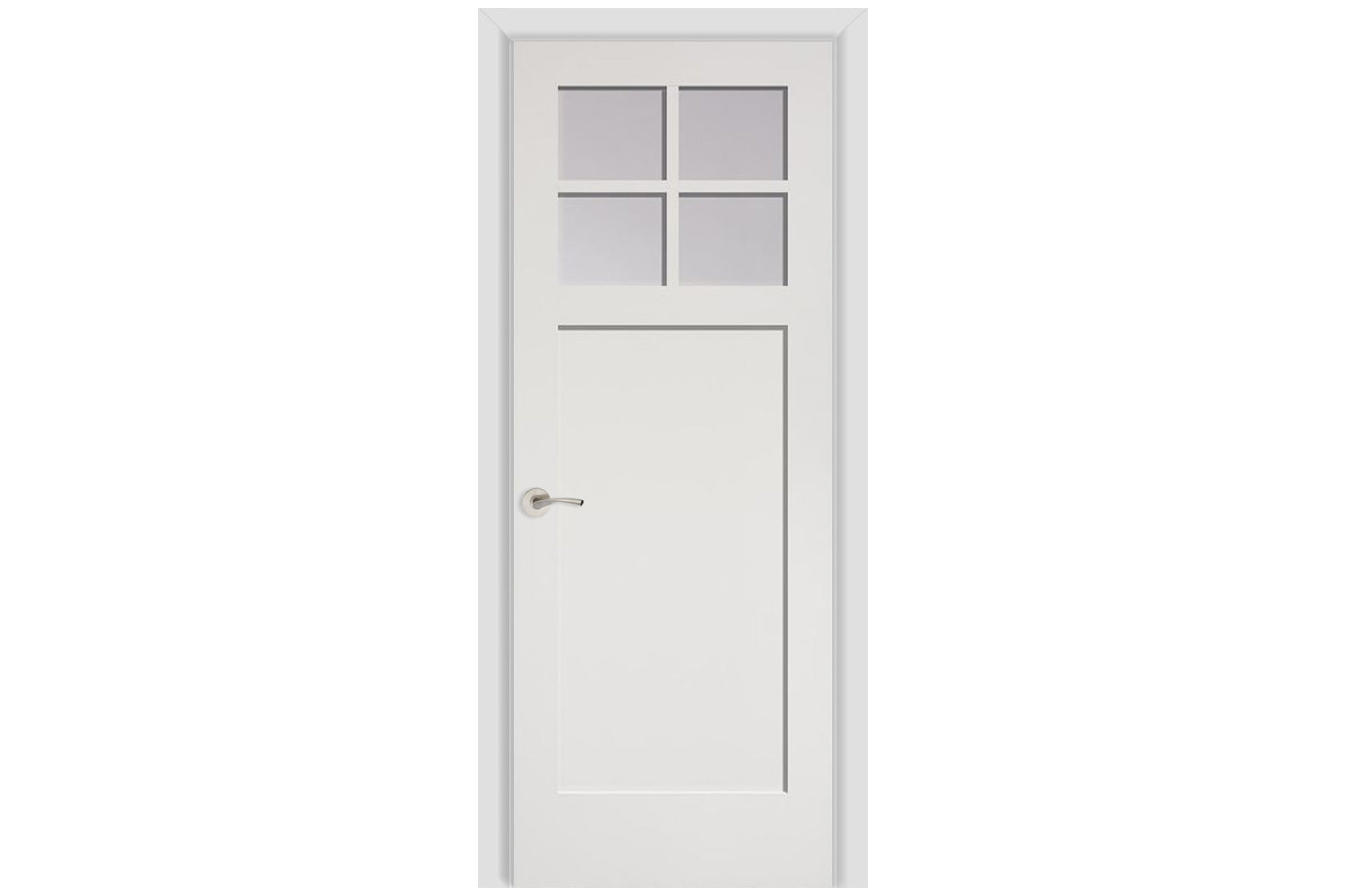 Masonite Artisan 4 Lite Craftsman Over 1 Panel Wood Interior Door (2641) - Single Door