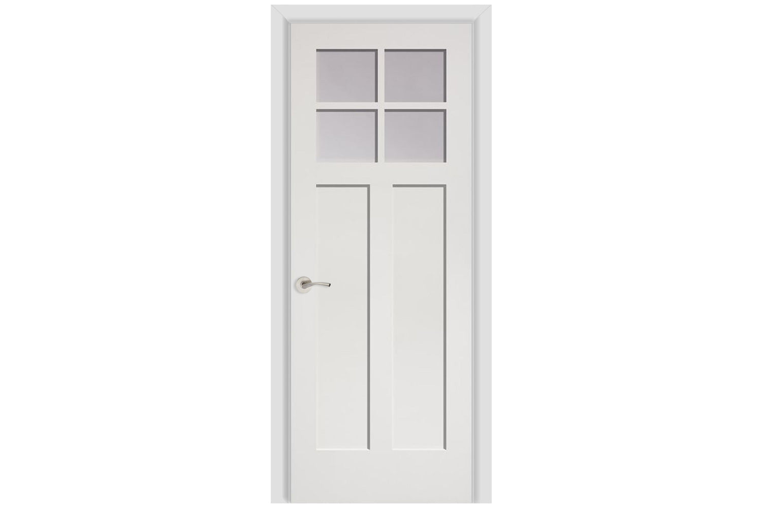 Masonite Artisan 4 Lite Craftsman Over 2 Panel Wood Interior Door (2642) - Single Door