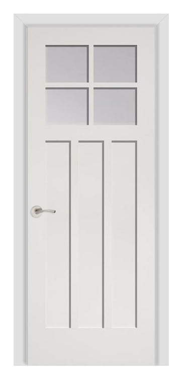Masonite Artisan 4 Lite Craftsman Over 3 Panel Wood Interior Door (2643)