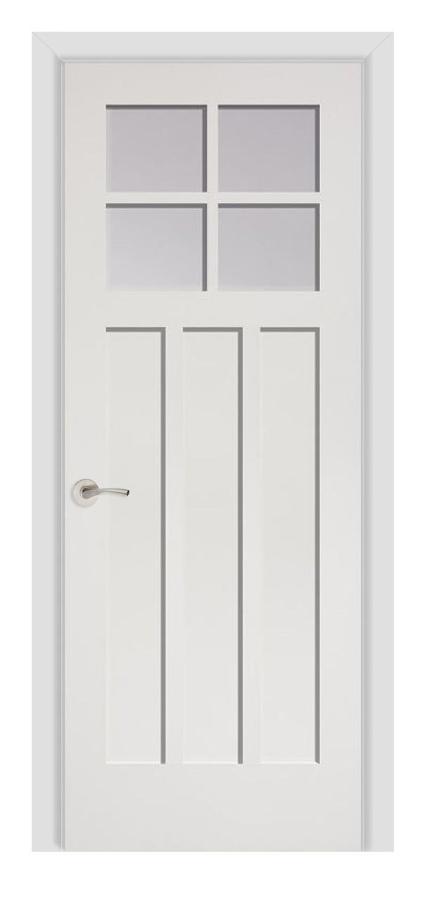 Masonite Artisan 4 Lite Craftsman Over 3 Panel Wood Interior Door (2643)
