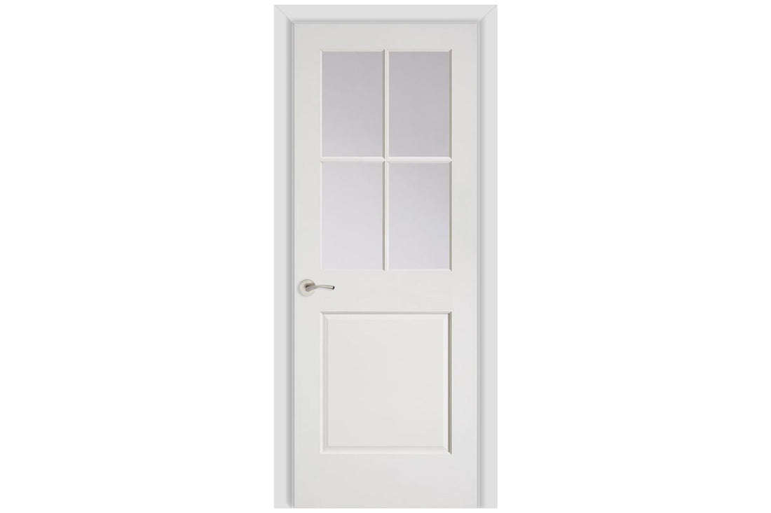 Masonite Artisan 4 Lite Over 1 Panel Wood Interior Door (442) - Single Door