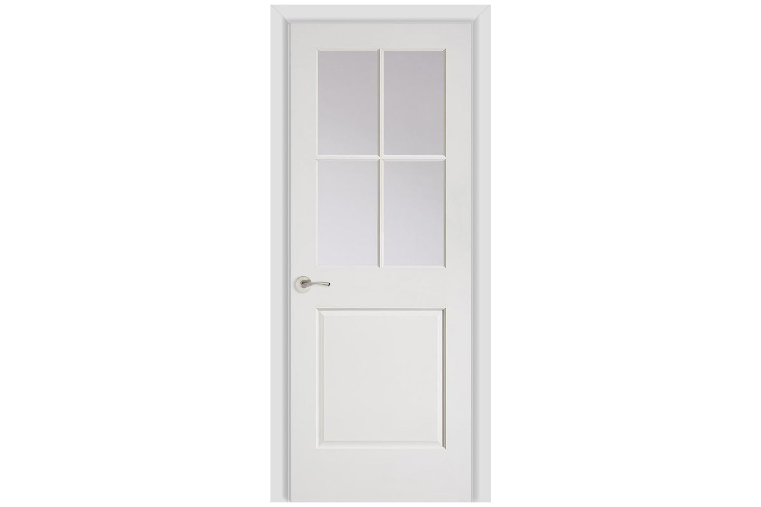 Masonite Artisan 4 Lite Over 1 Panel Wood Interior Door (442) - Single Door