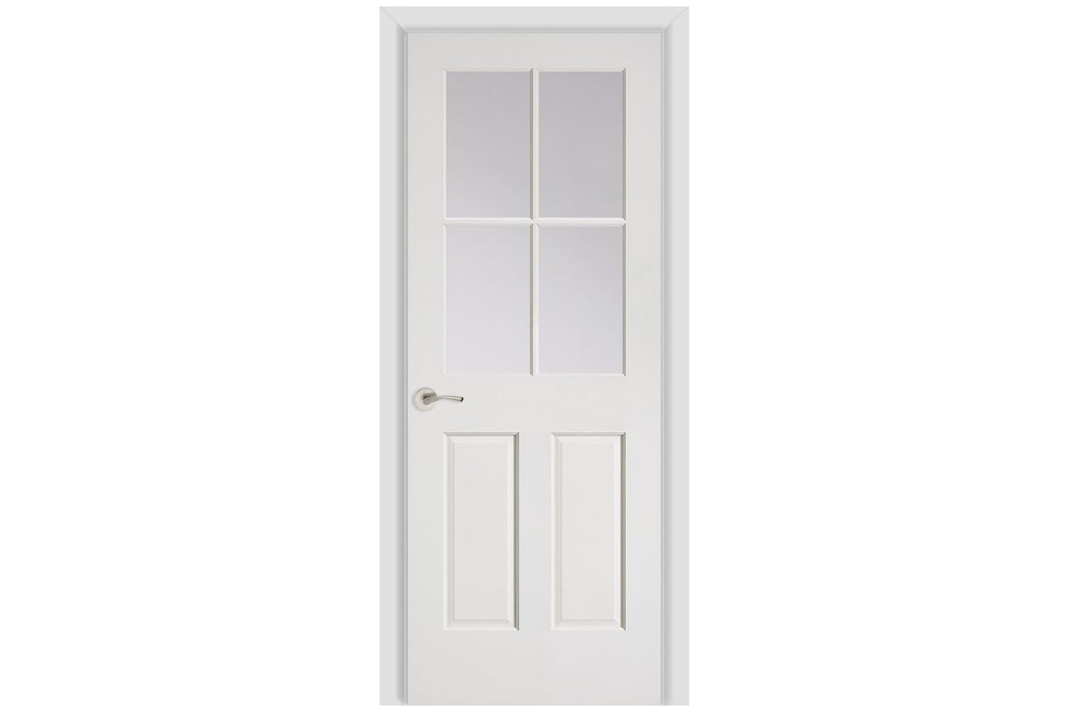Masonite Artisan 4 Lite Over 2 Panel Wood Interior Door (444) - Single Door