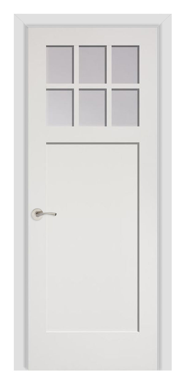 Masonite Artisan 6 Lite Craftsman Over 1 Panel Wood Interior Door (2661)
