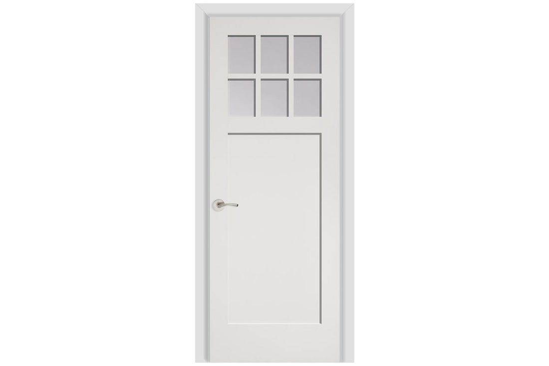 Masonite Artisan 6 Lite Craftsman Over 1 Panel Wood Interior Door (2661) - Single Door