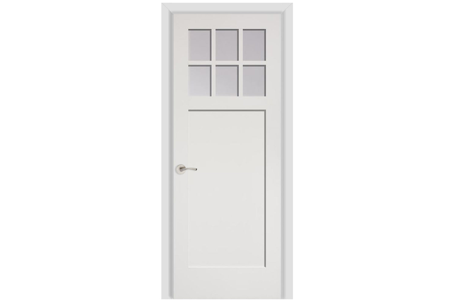Masonite Artisan 6 Lite Craftsman Over 1 Panel Wood Interior Door (2661) - Single Door