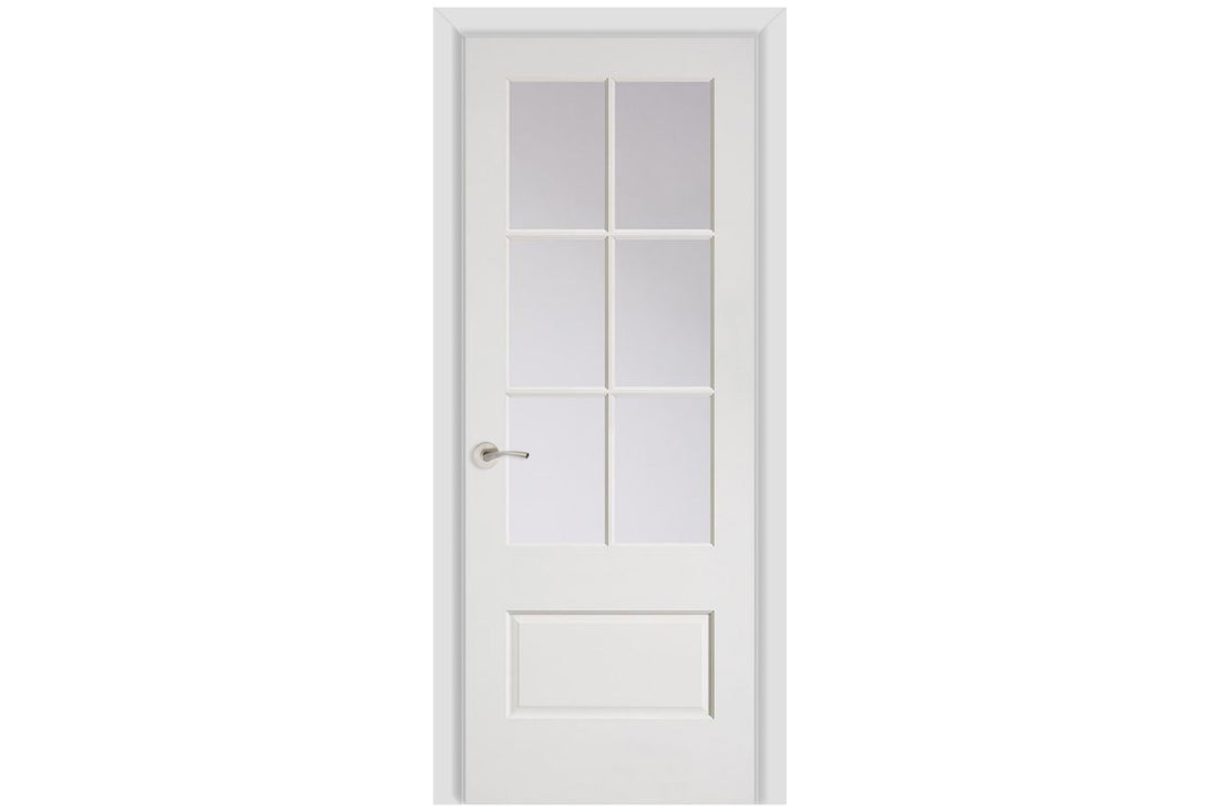 Masonite Artisan 6 Lite Over Panel Wood Interior Door (506) - Single Door
