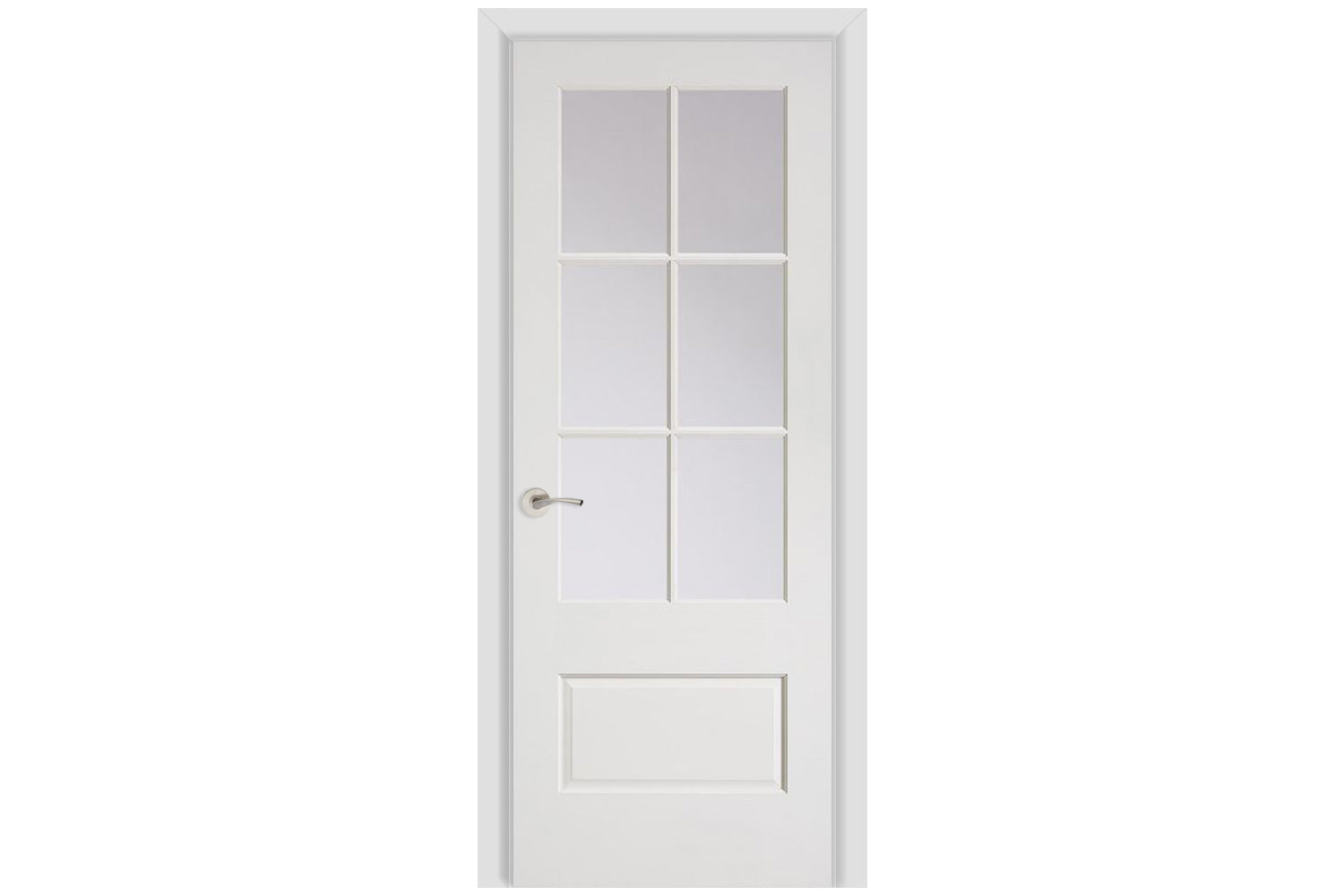 Masonite Artisan 6 Lite Over Panel Wood Interior Door (506) - Single Door